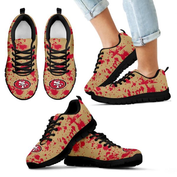 Splatters Watercolor San Francisco 49ers Sneakers