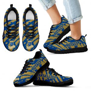 Stripes Pattern Print Kansas City Royals Sneakers V3