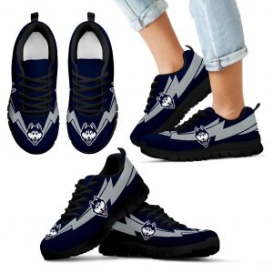 Three Amazing Good Line Charming Logo Connecticut Huskies Sneakers