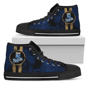 Triple Stripe Bar Dynamic Kansas City Royals High Top Shoes