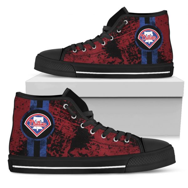 Triple Stripe Bar Dynamic Philadelphia Phillies High Top Shoes