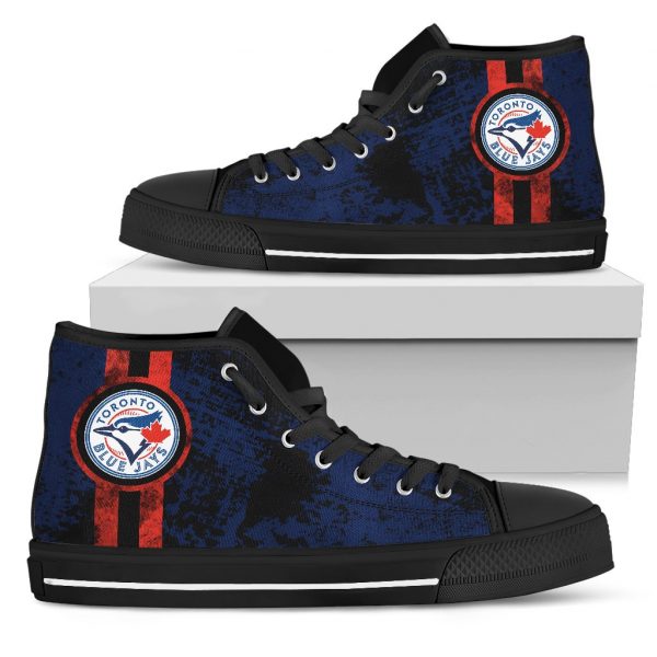 Triple Stripe Bar Dynamic Toronto Blue Jays High Top Shoes V1