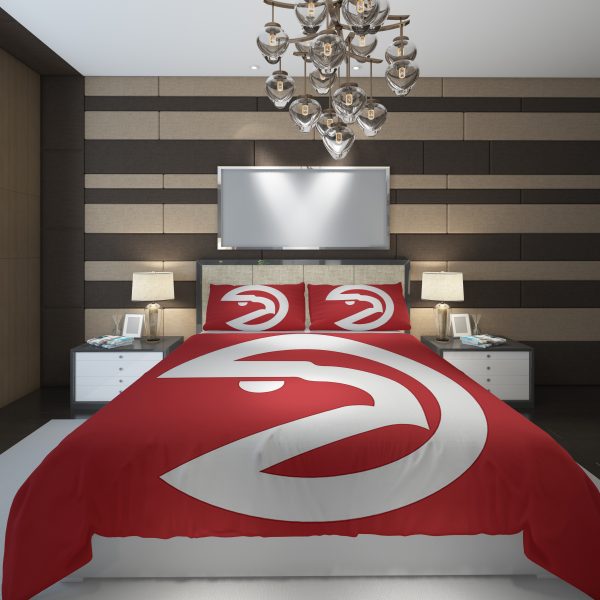 Atlanta Hawks 66 NBA Basketball ize Duvet Cover and Pillowcase Set Bedding Set