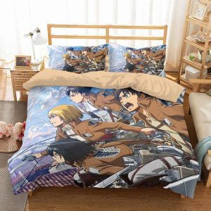 Attack On Titan Duvet Cover and Pillowcase Set Bedding Set 547