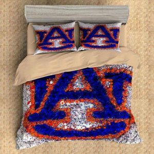 Auburn Tigers Duvet Cover and Pillowcase Set Bedding Set 628