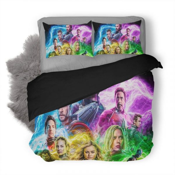 Avengers 4 End Game Duvet Cover and Pillowcase Set Bedding Set 366