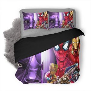 Avengers End Game Comic Duvet Cover and Pillowcase Set Bedding Set