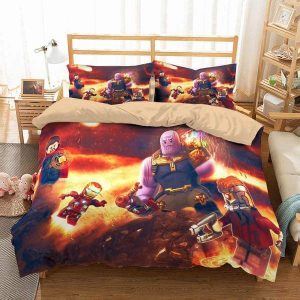 Avengers Infinity War Lego Duvet Cover and Pillowcase Set Bedding Set