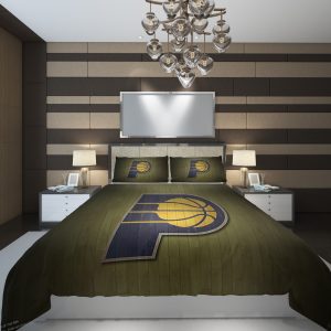 Basketball Indiana Logo Nba Pacers Duvet Cover and Pillowcase Set Bedding Set