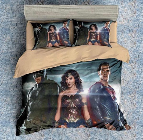 Batman Superman 3 Duvet Cover and Pillowcase Set Bedding Set