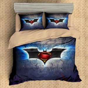 Batman Superman 4 Duvet Cover and Pillowcase Set Bedding Set