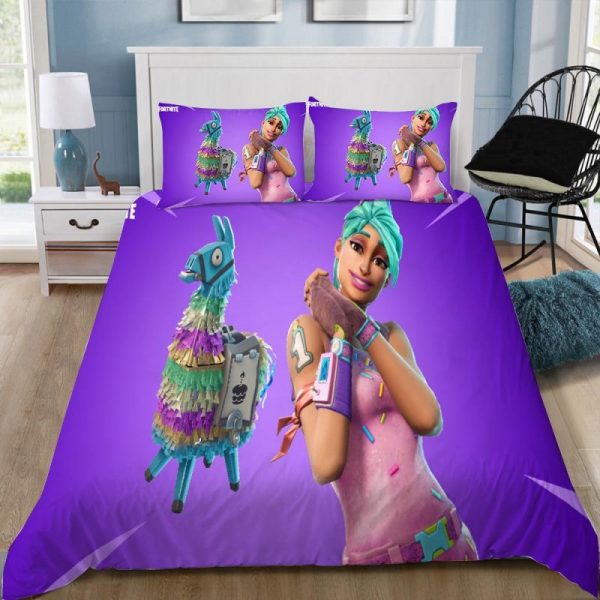 Battle Royale Fortnite Gamer Duvet Cover and Pillowcase Set Bedding Set 178