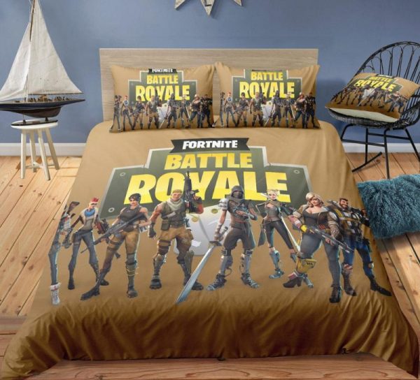 Battle Royale Fortnite Gamer Duvet Cover and Pillowcase Set Bedding Set 689