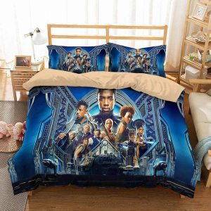 Black Panther 13 Duvet Cover and Pillowcase Set Bedding Set