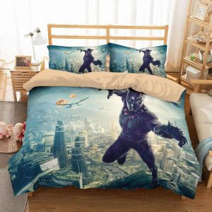 Black Panther 4 Duvet Cover and Pillowcase Set Bedding Set