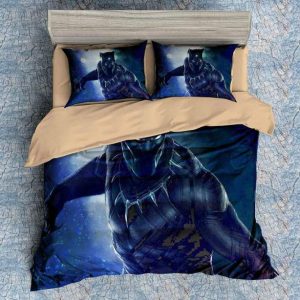 Black Panther Duvet Cover and Pillowcase Set Bedding Set