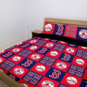 Boston Red Sox? Duvet Cover and Pillowcase Set Bedding Set