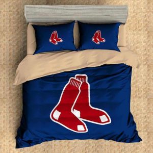 Boston Red Sox Duvet Cover and Pillowcase Set Bedding Set 630