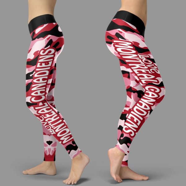 Camo Sporty Trending Fashion Fabulous Montreal Canadiens Leggings