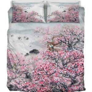 Chinese Flowers Duver Duvet Cover and Pillowcase Set Bedding Set