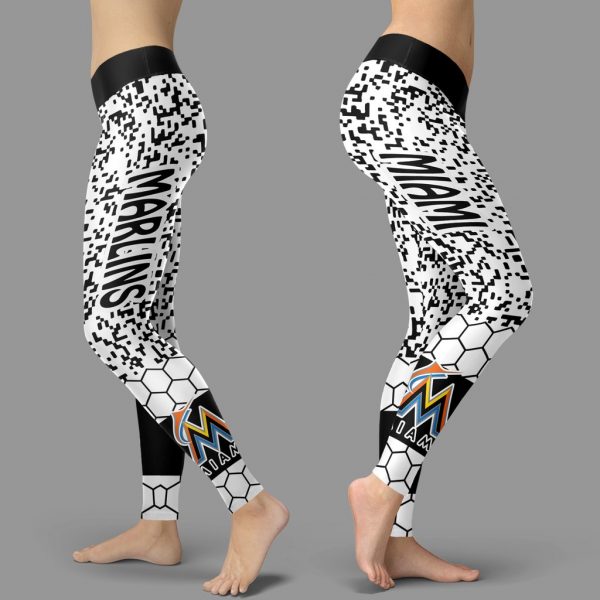 Incredible Patterns Luxury Nice Miami Marlins Leggings