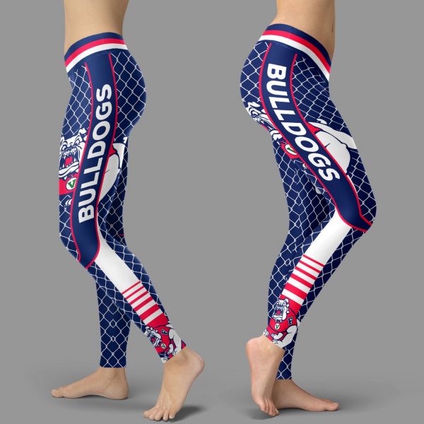 Single Small Line Circle Stylish Fashion Fresno State Bulldogs Leggings