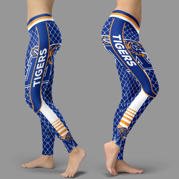 Single Small Line Circle Stylish Fashion Memphis Tigers Leggings